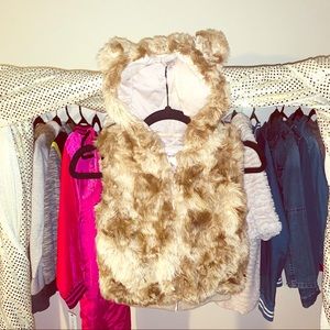 Faux Fur Hooded Vest